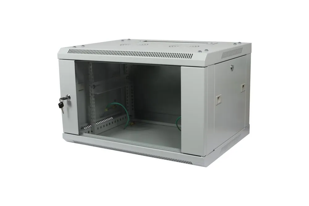 ALLNET 19"Wandgehäuse, 18HE, 1-teilig, T450mm, Lichtgrau, zerlegt(Flat Pack), SMA-Serie, – Bild 3