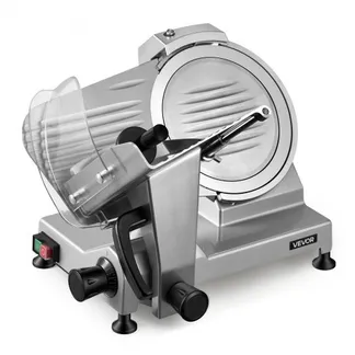 VEVOR Elektrische Aufschnittmaschine 250 mm Klinge, 240 W Allesschneider Fleischschneidemaschine mit Integriertem Schärfer und 0-12 mm Einstellbarer Schnittstärke, für Gefrorenes Fleisch Schinken VEVOR Elektrische Aufschnittmaschine 250 mm Klinge, 240 W Allesschneider Fleischschneidemaschine mit Integriertem Schärfer und 0-12 mm Einstellbarer Schnittstärke, für Gefrorenes Fleisch Schinken