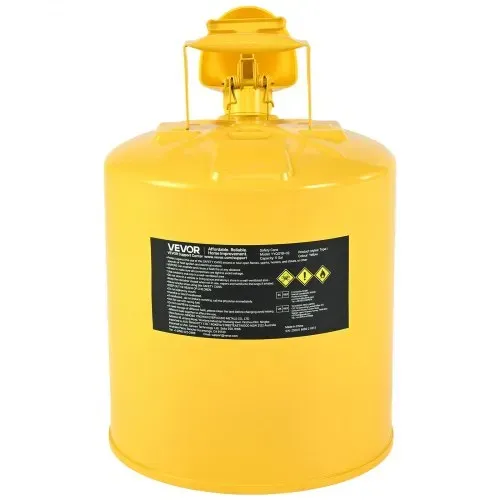 VEVOR Sicherheitskanister, 19 L, Typ I Sicherheitsbehälter für Diesel mit Flammensperre, selbstschließendem Deckel & PE-Trichter, ergonomischem Griff, Lagerbehälter für brennbare Stoffe, Gelb – Bild 9