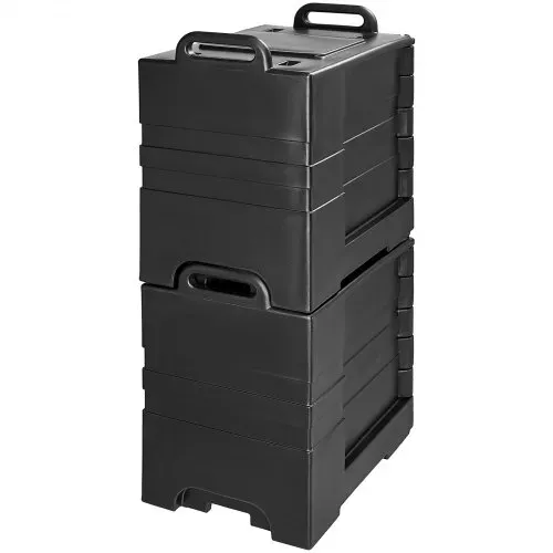 VEVOR Isolierter Speisenbehälterträger Warmhaltebox für Gastronomie 75 L x 2, Speisenbehälter mit Doppelschnallen & Griffen, Speisenbehälterträger Lebensmitteltransportbox für Restaurant – Bild 10