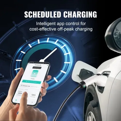 VEVOR Typ2 EV Ladekabel für Elektrofahrzeug 32A Ladegerät mit CEE 32 Stecker Wallbox 7,36kW(einphasig)/22kW(dreiphasig) 7,5m Ladekabel EV Ladestation 4 Stufen der Stromanpassung(16A/20A/24A/32A) – Bild 4