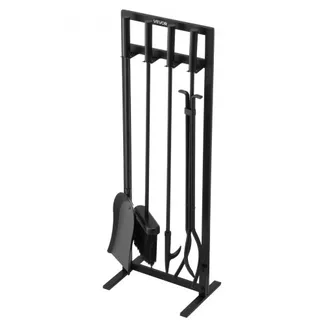 VEVOR Kaminbesteck-Set, 5-teilig, inkl. Rahmenständer, Zange, Ascheschaufel, Bürste, Schürhaken, Kaminzubehör aus Schmiedeeisen und Stahl für drinnen und draußen, Schwarz VEVOR Kaminbesteck-Set, 5-teilig, inkl. Rahmenständer, Zange, Ascheschaufel, Bürste, Schürhaken, Kaminzubehör aus Schmiedeeisen und Stahl für drinnen und draußen, Schwarz