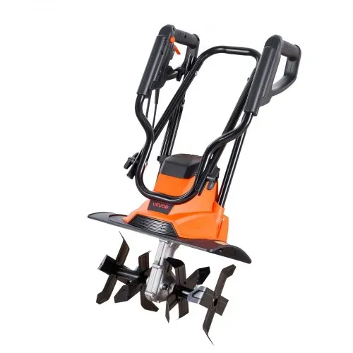 VEVOR Elektro Bodenhacke 36 cm Arbeitsbreite, 22 cm Arbeitstiefe, 1200 W Motorhacke, Bodenkrümler, Kultivator mit Stahlzinken & Klappbarem Führungsholm, Gartenfräse für Rasen-, Hof- & Gartenpflege – Bild 10