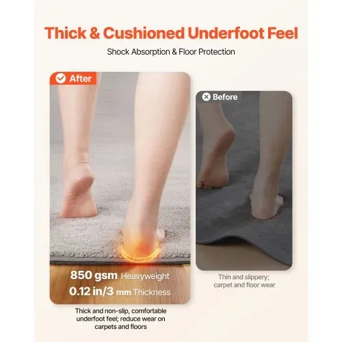 VEVOR Teppichunterlage, Antirutschmatte 3048 x 4267,2 x 3 mm, Zuschneidbarer Teppichstopper aus Polyester & TPR mit Gummipad, Rutschfest & Wasserfest, Universal für Alle Böden, Schublade & Kofferraum – Bild 2