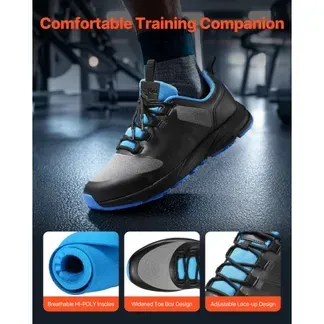 VEVOR Cross-Trainingsschuhe, Turnschuhe in M-Weite, US-Größe 9, Sneakers mit Fußgewölbeunterstützung & verstellbarer Schnürung, zum Laufen, Gymnastik, Gassigehen & Gewichtheben (Schwarz) VEVOR Cross-Trainingsschuhe, Turnschuhe in M-Weite, US-Größe 9, Sneakers mit Fußgewölbeunterstützung & verstellbarer Schnürung, zum Laufen, Gymnastik, Gassigehen & Gewichtheben (Schwarz)