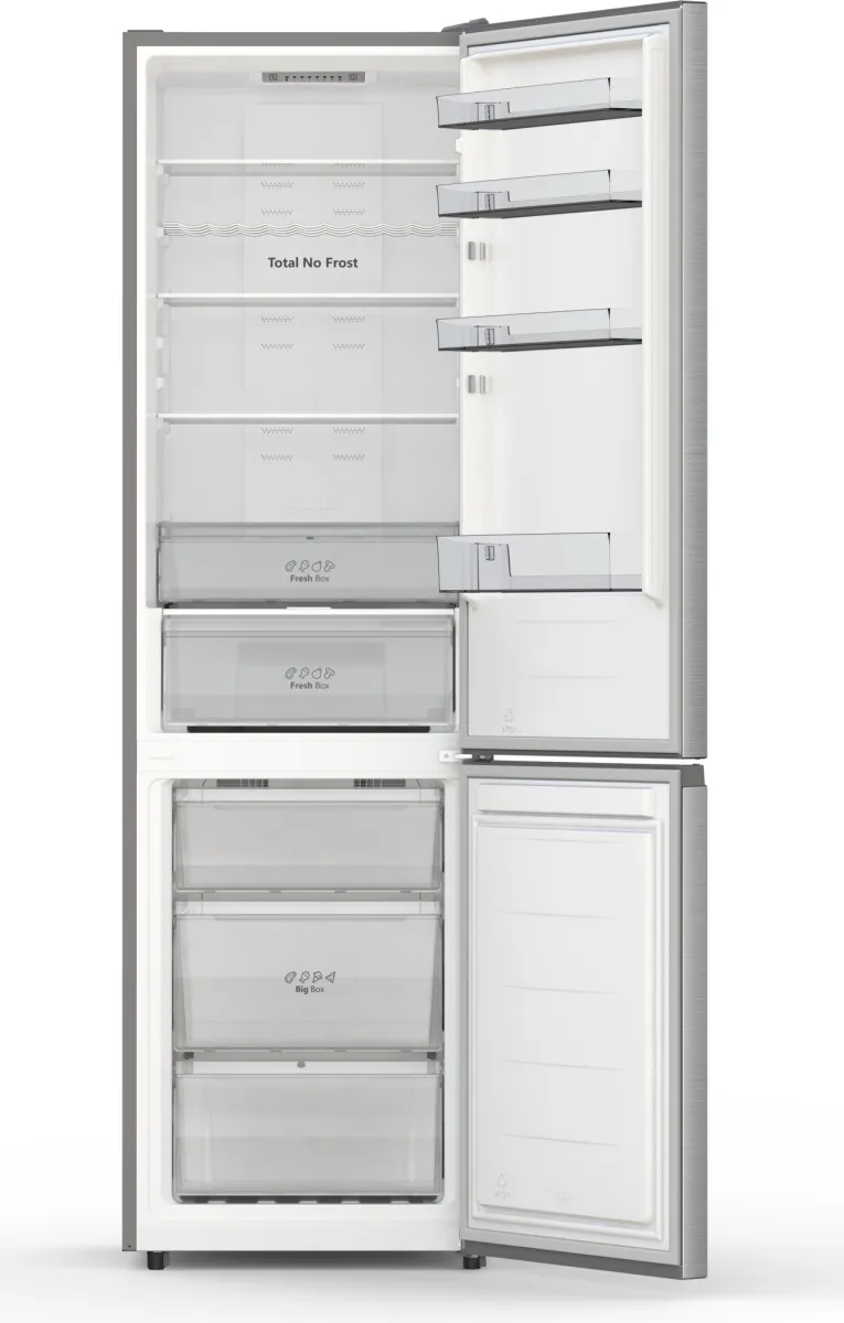 Hisense Freistehend Kühlschrank/Gefrierschrank, Inox, 336 l – Bild 3