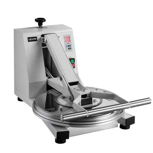 VEVOR Pizzateigpresse 18 Zoll 1200 W Elektrische Teigpresse für Pizzaböden für Pizzerien und Tortilla-Restaurants, 0-240 °C, Einstellbare Teigdicke 0-11 mm, mit Edelstahlgriff, Aluminium-Pressplatte – Bild 9