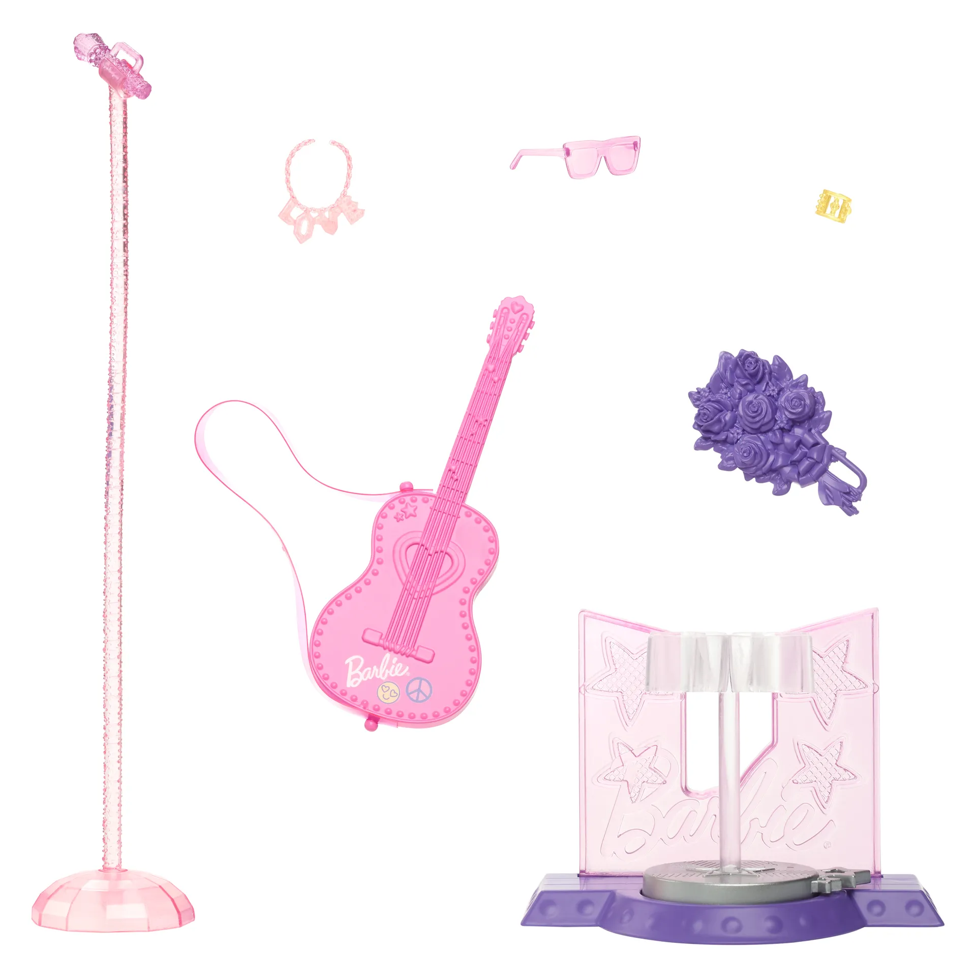 Barbie Barbie-Karrierepuppe Popstar zum 65. Jubiläum und 10 Zubehörteile, darunter eine Bühne mit beweglichem Element – Bild 6