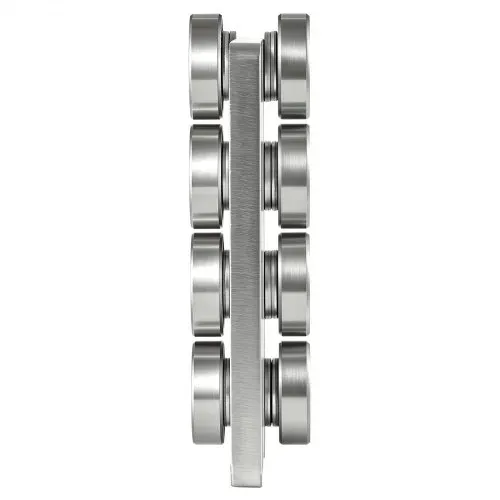 VEVOR 4 Stk. Laufkatze mit 1361 kg Tragkraft, Rollfahrwerk mit 8 Rädern & Doppellager, Handfahrwerk aus Kohlenstoffstahl für Strebenkanäle ab 41 mm Höhe, Krankatze für Werkstatt Lager Baustelle Garage – Bild 9