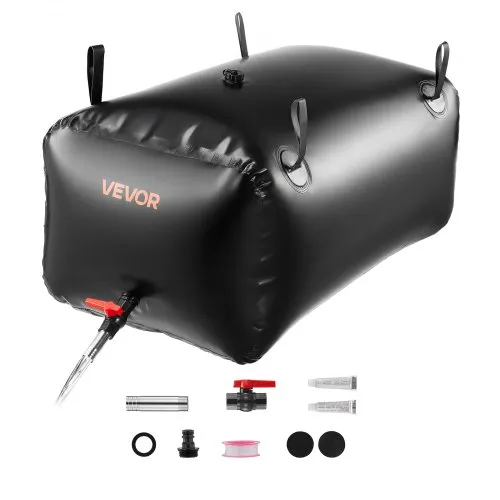 VEVOR Wasserblasen Aufbewahrungsbehälter, 240 L, Wassersack faltbar, Wasserbehälter aus 1000D PVC, Wasserbehälter auslaufsicher, ideal für Camping, Gartenbewässerung, RV & Notfälle, Schwarz VEVOR Wasserblasen Aufbewahrungsbehälter, 240 L, Wassersack faltbar, Wasserbehälter aus 1000D PVC, Wasserbehälter auslaufsicher, ideal für Camping, Gartenbewässerung, RV & Notfälle, Schwarz