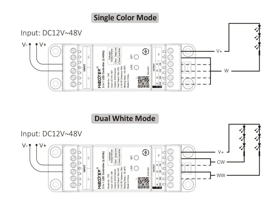 Synergy 21 LED Controller 2 in 1 Track LED Controller (2.4G) Single colour/CCT(dual white) DC12/24V 2.4GHz *Milight/Miboxer* – Bild 9