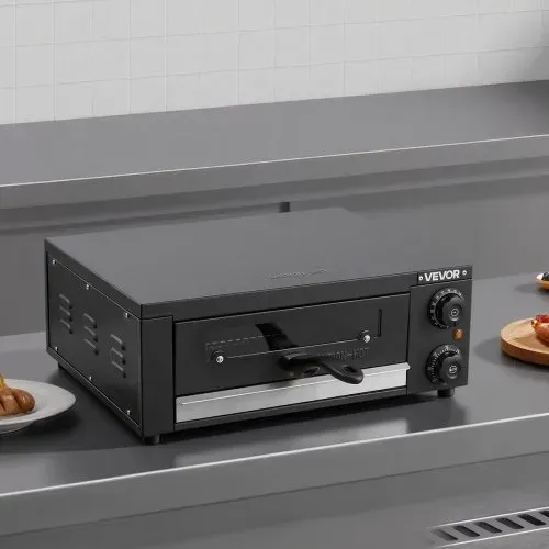 VEVOR elektrischer Pizzaofen, 30 cm Tischpizzaofen 25-300 °C, 1450 W, Pizzaofen mit Zeit- und Temperaturregelung & zwei Heizrohren, Grillrost, für Küche und Gastronomie – Bild 7