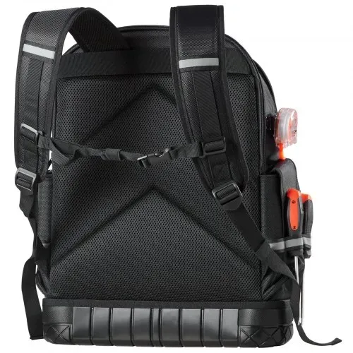 VEVOR Werkzeugrucksack, 64 Taschen, Werkzeug-Aufbewahrungs-Organizer, Backpack mit Laptopfach & geformtem Boden, Baustellenrucksack für Elektriker, Reparaturarbeiter & Heizungstechniker – Bild 8