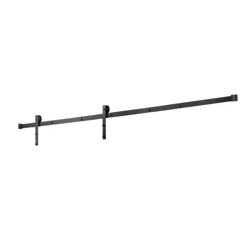 VEVOR Schiebetürsystem 3 m, Schiebetür Beschlag Tragkraft 150 kg, kompatibel mit einer maximalen Breite von 1524 mm und einer Dicke von 34,92 mm bis 44,45 mm, I-förmige Rolle, Schwarz – Bild 9