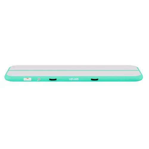 VEVOR Aufblasbare Gymnastikmatte 300x100x10 cm Airtrack-Turnmatte für Training, Wettkampfsport & Yoga, mit Rutschfester Oberfläche, 600-W-Elektroluftpumpe, Reparaturflicken, Düsen & Tasche, Mintgrün – Bild 9