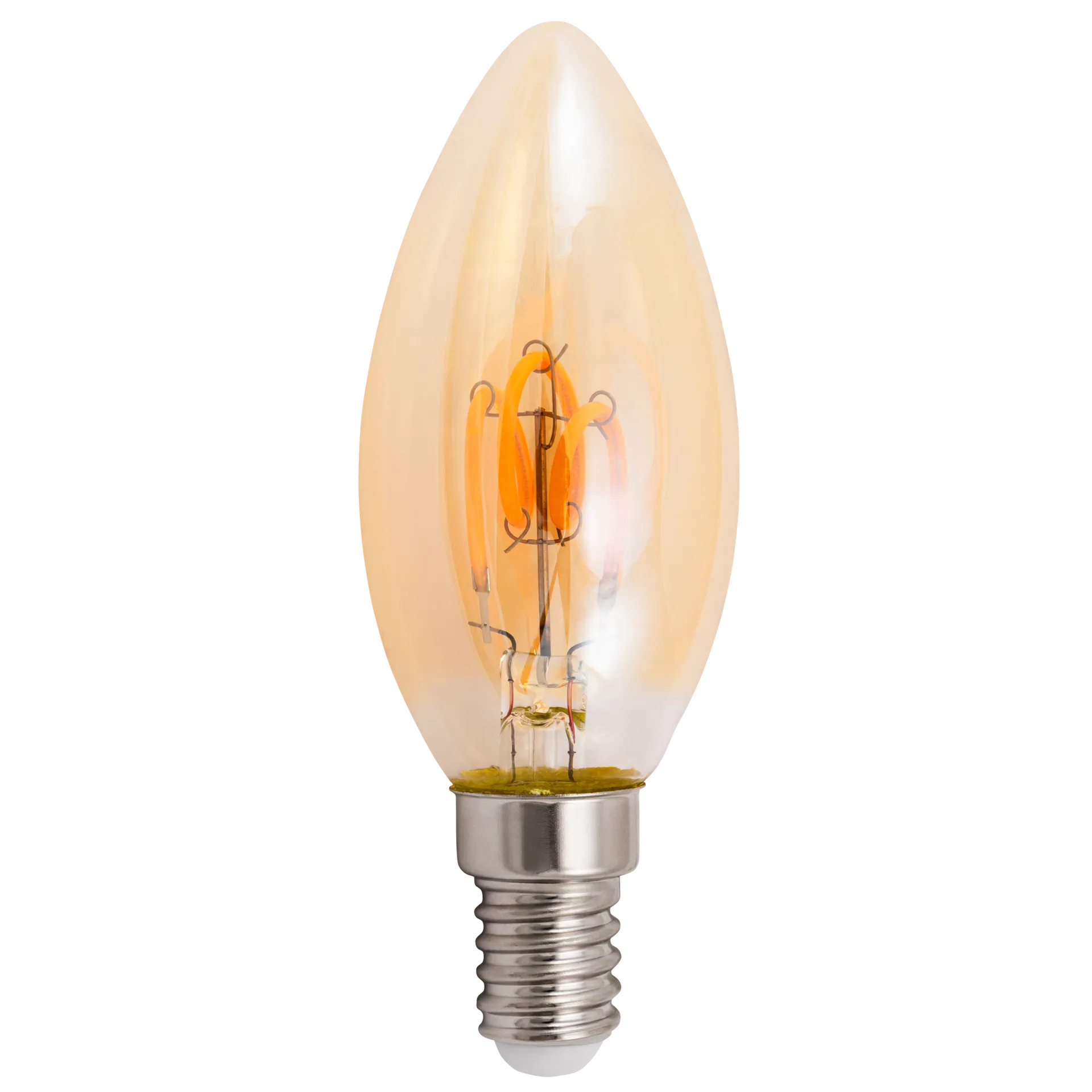 LED Filament Kerzenlampe McShine “Retro“ E14, 1W, 90lm, warmweiß, goldenes Glas LED Filament Kerzenlampe McShine “Retro“ E14, 1W, 90lm, warmweiß, goldenes Glas