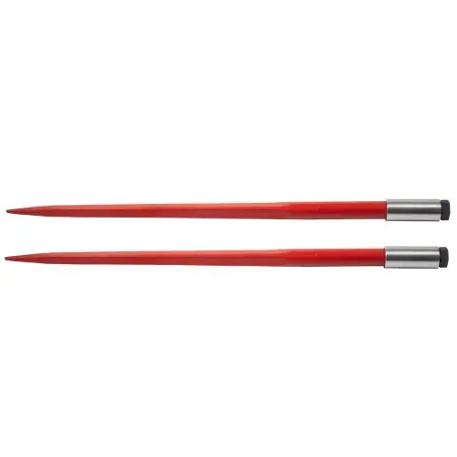 VEVOR Heusapf, 109,2 cm, 1366 kg Tragkraft, Ballenspieß, Schnellbefestigung, quadratische Heuballenspieß, 4,3 cm, rot beschichtete Ballengabeln, Heusapf mit Sechskantmutter und Hülse für Schaufeln, Traktoren, Lader – Bild 9