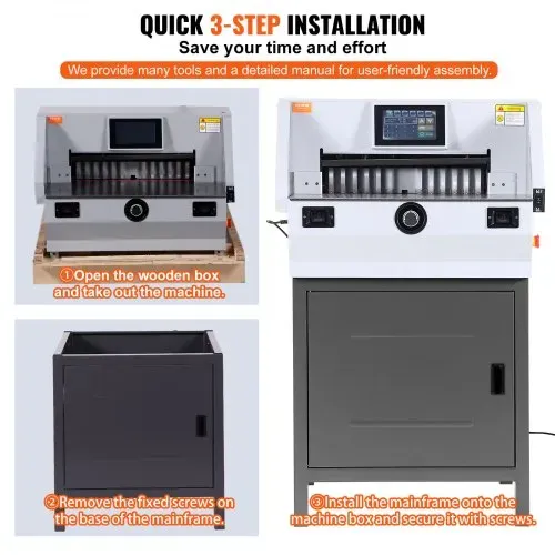 VEVOR Elektrischer Papierschneider, 48 cm Schnittbreite, 8 cm Dicke, 17,8 cm Touchscreen – Bild 5