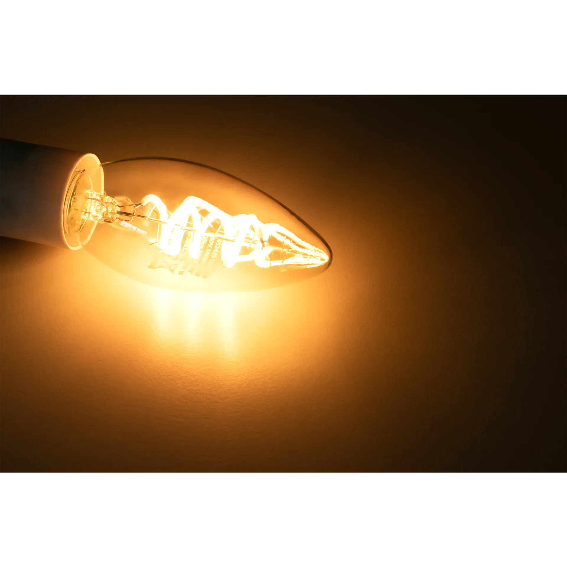 LED Filament Kerzenlampe McShine ''Retro'' E14, 2W, 150lm, warmweiß, goldenes Glas – Bild 3