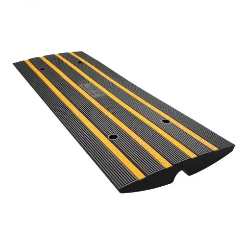 VEVOR 3x Schwellenrampe Vollgummi Türschwellenrampe Max. Belastbarkeit 15Tonnen Bordsteinrampe mit 5,5x3,5cm Kanal Rollstuhlrampe 122x40,5x6,5cm Auffahrrampe Ideal für unebenen Boden Bordsteinkanten – Bild 10