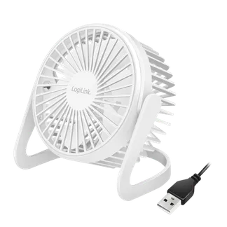 USB-Schreibtischventilator, 12,7 cm, 30 dB, weiß USB-Schreibtischventilator, 12,7 cm, 30 dB, weiß