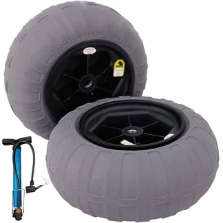 VEVOR 40,6 cm Ballonräder Reifen, TPU Strandräder Ersatz-Ballon-Sandreifen 80 kg Tragfähigkeit 2-3 PSI Niederdruck, für Kajakwagen Kanuwagen Strandwagen Gartenwagen Angelwagen – 2 Stück VEVOR 40,6 cm Ballonräder Reifen, TPU Strandräder Ersatz-Ballon-Sandreifen 80 kg Tragfähigkeit 2-3 PSI Niederdruck, für Kajakwagen Kanuwagen Strandwagen Gartenwagen Angelwagen – 2 Stück