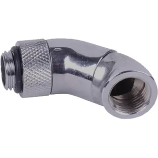 HF Winkeladapter Doppel-45° drehbar G1/4 AG auf G1/4 IG – Chrome, Verbindung HF Winkeladapter Doppel-45° drehbar G1/4 AG auf G1/4 IG – Chrome, Verbindung