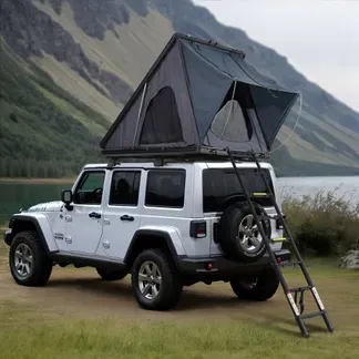 VEVOR Dachzelt mit Hartschale Autozelt Camping für 2–3 Personen, Hartschalen-Dachzelt mit verstellbarer Teleskopleiter, dicker Matratze wasserdicht winddicht für Jeep SUV Van Pickup dreieckig Schwarz VEVOR Dachzelt mit Hartschale Autozelt Camping für 2–3 Personen, Hartschalen-Dachzelt mit verstellbarer Teleskopleiter, dicker Matratze wasserdicht winddicht für Jeep SUV Van Pickup dreieckig Schwarz