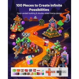 VEVOR Magnetische Bausteine, 100-teiliges Dark Castle-Set, Magnetblöcke, STEM Montessori-Spielzeug als Weihnachts- & Geburtstagsgeschenk, Konstruktions-Stapelspielzeug, ab 3 Jahren VEVOR Magnetische Bausteine, 100-teiliges Dark Castle-Set, Magnetblöcke, STEM Montessori-Spielzeug als Weihnachts- & Geburtstagsgeschenk, Konstruktions-Stapelspielzeug, ab 3 Jahren