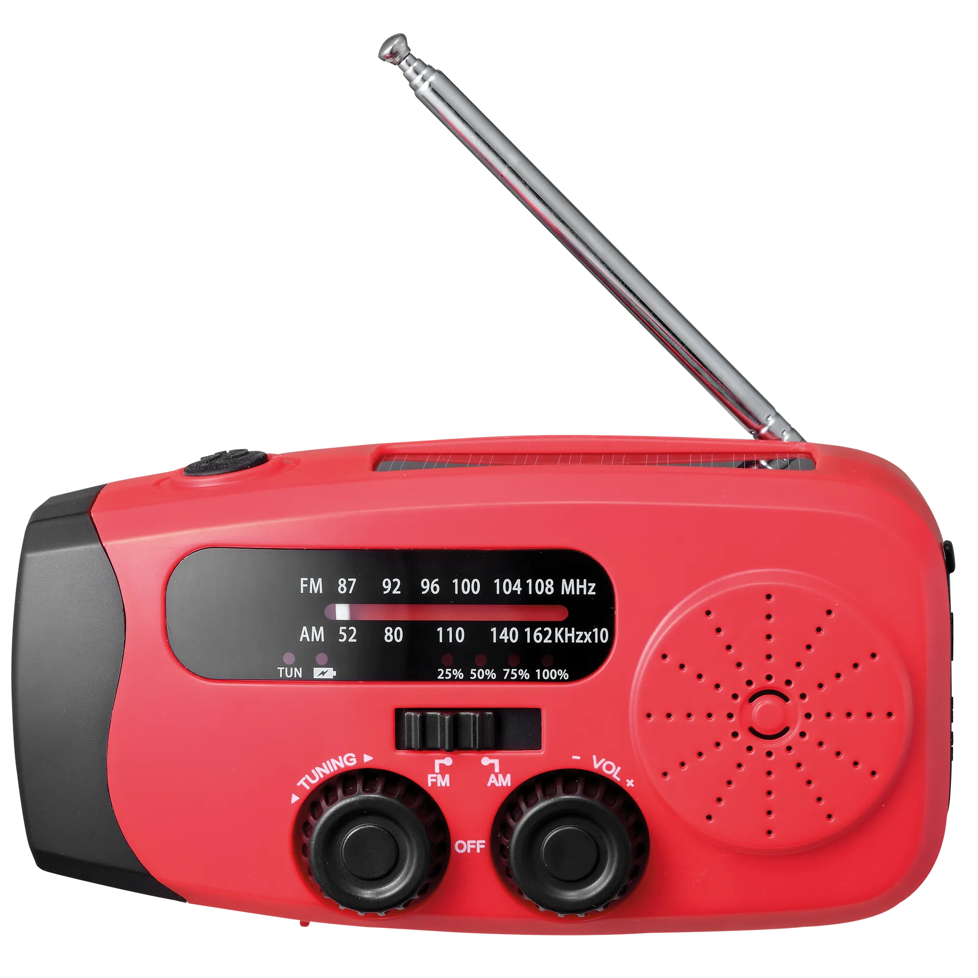 Notfall-Solarradio ''NFS-2005'' Kurbel, Akku, USB, Taschenlampe, Powerbank – Bild 2