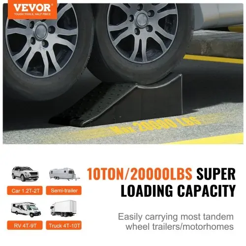 VEVOR 2 Stück Autozufahrtsrampe, flache Rampe, 9 Tonnen Tragfähigkeit, 14 cm Hubhöhe, Autorampe, robuste Reifenrampe für Ölwechsel, Aufzugswartung VEVOR 2 Stück Autozufahrtsrampe, flache Rampe, 9 Tonnen Tragfähigkeit, 14 cm Hubhöhe, Autorampe, robuste Reifenrampe für Ölwechsel, Aufzugswartung