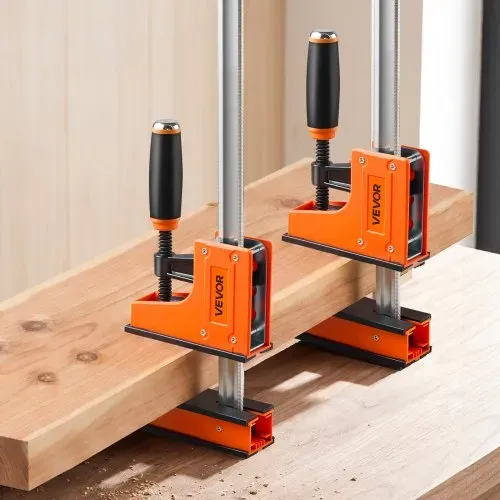 VEVOR Schraubzwingen 4er-Pack, 60,96 cm & 78,7 cm F-Zwingen, 500 kg Klemmzwingen, 2-fach Klemm-/Spreizfunktion, Weiche Gummifüße, Stange aus Kohlenstoffstahl, für Holz- & Metallbearbeitung – Bild 7