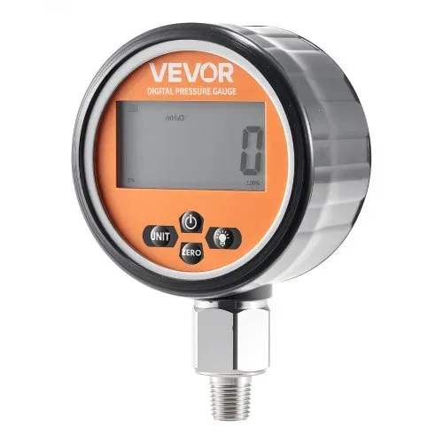 VEVOR digitales Hydraulikdruckmessgerät, 0–700 Bar Hydraulikdrucksensor, Manometertester mit 1/4 Zoll NPT-Basiseingang für Baggerbaumaschinen, Hydraulikprüfmanometer Edelstahlgehäuse – Bild 8