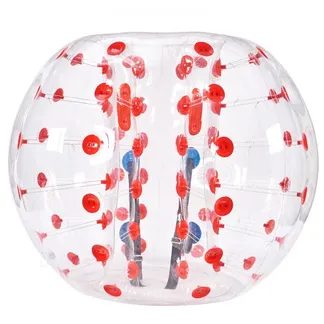 VEVOR Aufblasbarer Bump Ball Bumper Stoßball 1 Stk. 1,5 m x 1,2 m, Menschlicher Kollisionsball, PVC-Körperblasen-Bounce-Ball für Outdoor-Aktivitäten, Transparent + Rote Punkte Aufblasbar Bumper Ball VEVOR Aufblasbarer Bump Ball Bumper Stoßball 1 Stk. 1,5 m x 1,2 m, Menschlicher Kollisionsball, PVC-Körperblasen-Bounce-Ball für Outdoor-Aktivitäten, Transparent + Rote Punkte Aufblasbar Bumper Ball