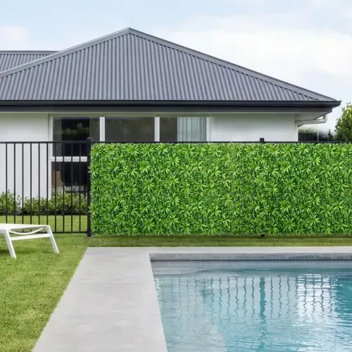 VEVOR Künstliche Hecke, 3x1 m Pflanzenwand, PE-Sichtschutz, Sichtschutzzaun, Windschutz, Heckenzaun, Kunstpflanzen Balkonverkleidung für Hochzeiten, Innenräume, Außengärten, Hinterhöfe (1 Stk.) – Bild 7