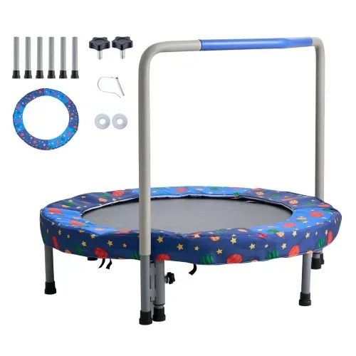 VEVOR Kindertrampolin Outdoor-Trampolin 91,44 cm faltbares Trampolin mit Griff, Rebounder-Trampolin Gartentrampolin für Kleinkinder, Geburtstagsgeschenk für Kinder ab 3 Jahren 100 kg belastbar Blau – Bild 8