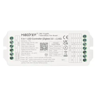 MiBoxer PZ5 LED Controller 2in1 DC12~48V Zigbee 3.0+ 2.4G HP 20A MiBoxer PZ5 LED Controller 2in1 DC12~48V Zigbee 3.0+ 2.4G HP 20A