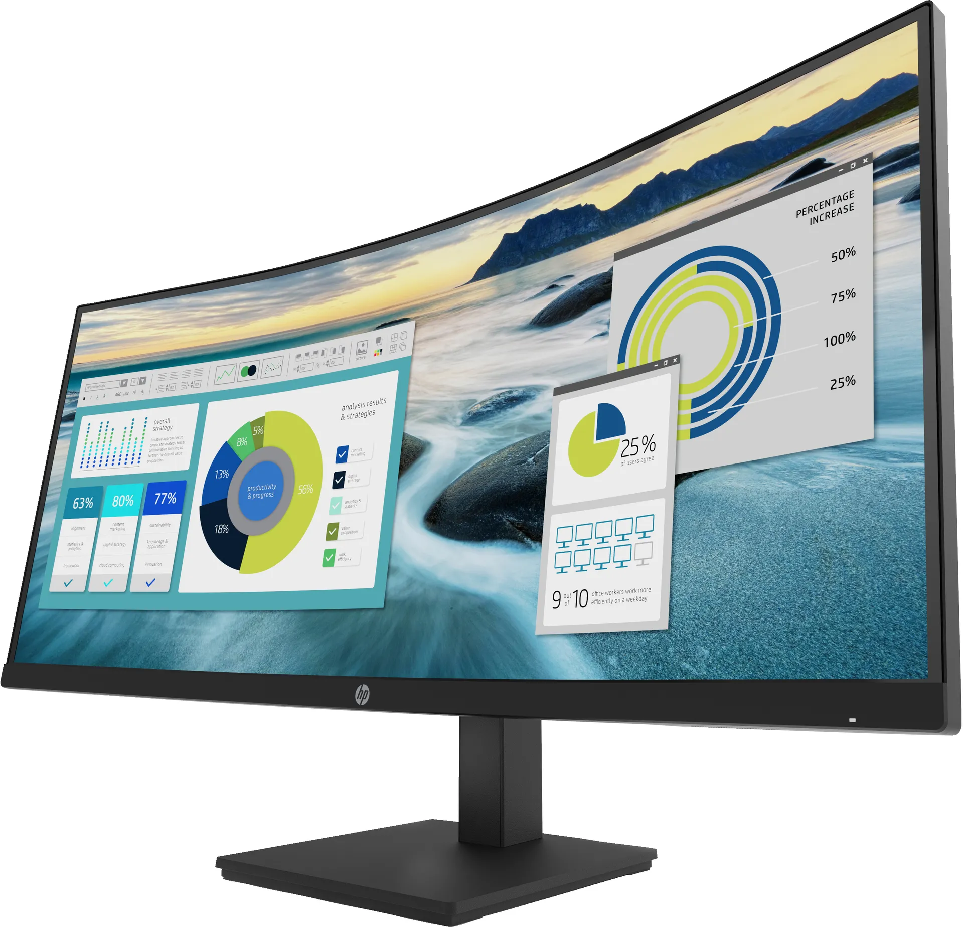 HP P34hcG4 WQHD-USB-C-Monitor mit Wölbung – Bild 3