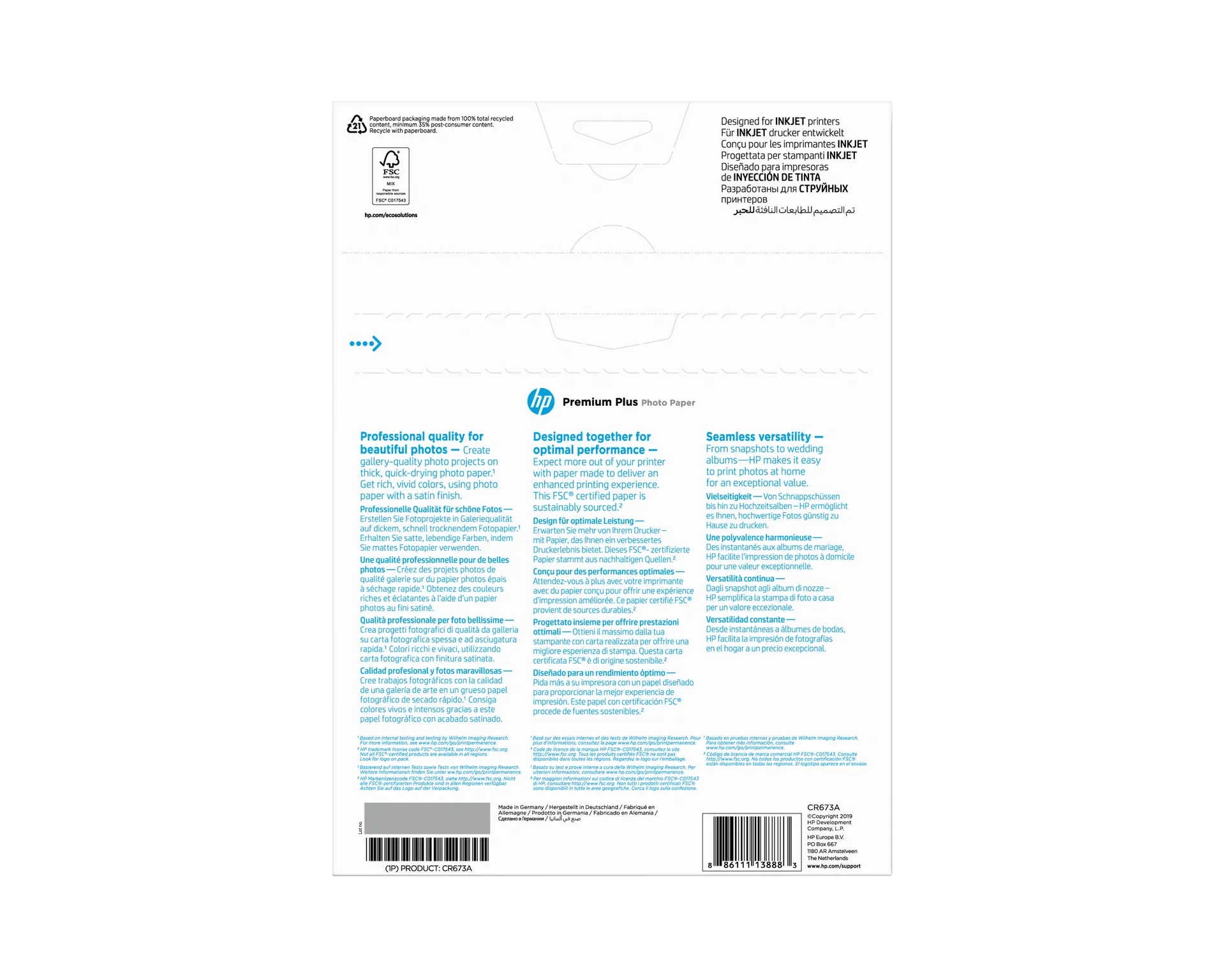 HP Premium Plus Fotopapier, Satin, 300 g/m2, A4 210 x 297 mm, 20 Blatt – Bild 7