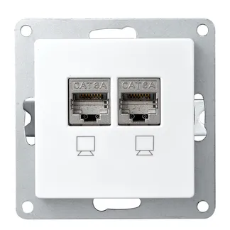 Netzwerk-Dose McPower “Cup“ CAT6A, UP, vollgeschirmt Netzwerk-Dose McPower “Cup“ CAT6A, UP, vollgeschirmt