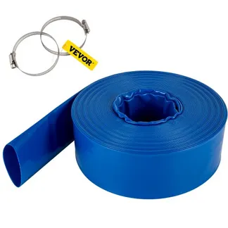 VEVOR Abflussschlauch, flacher Schlauch, 76,2 cm x 32 m, PVC-Rückspül-Ablaufschlauch mit Klemme VEVOR Abflussschlauch, flacher Schlauch, 76,2 cm x 32 m, PVC-Rückspül-Ablaufschlauch mit Klemme