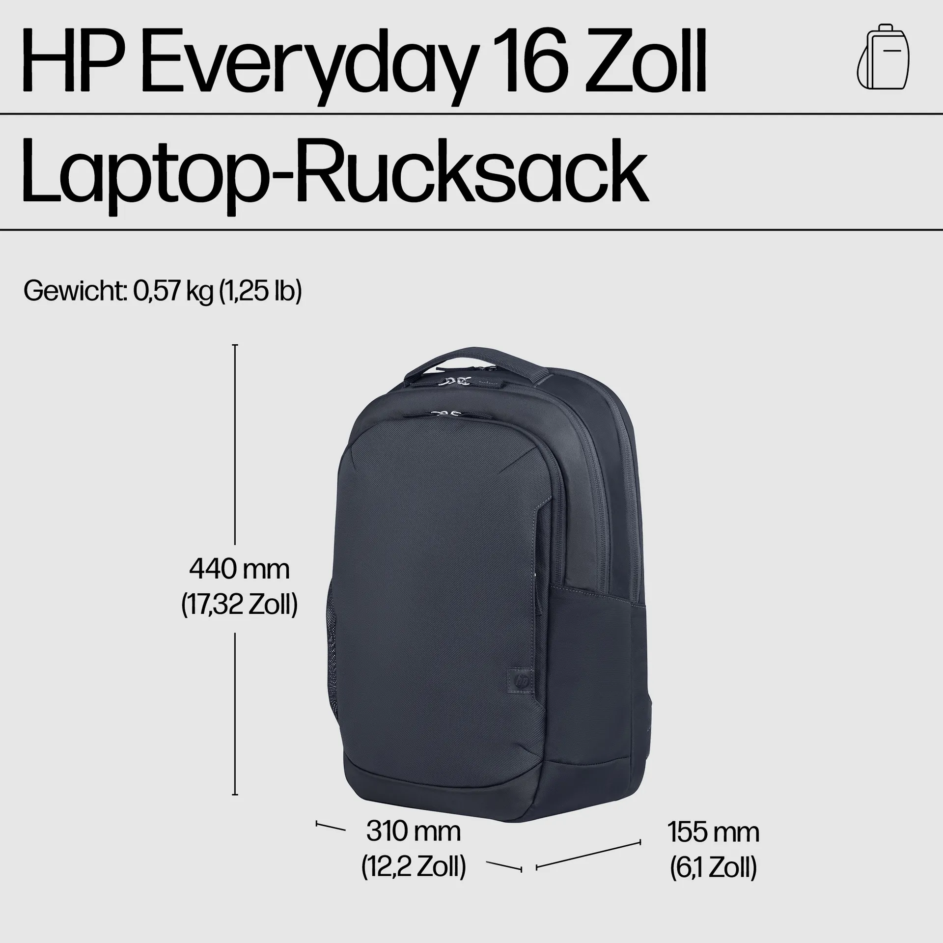 HP Everyday 16 Zoll Laptop-Rucksack – Bild 4