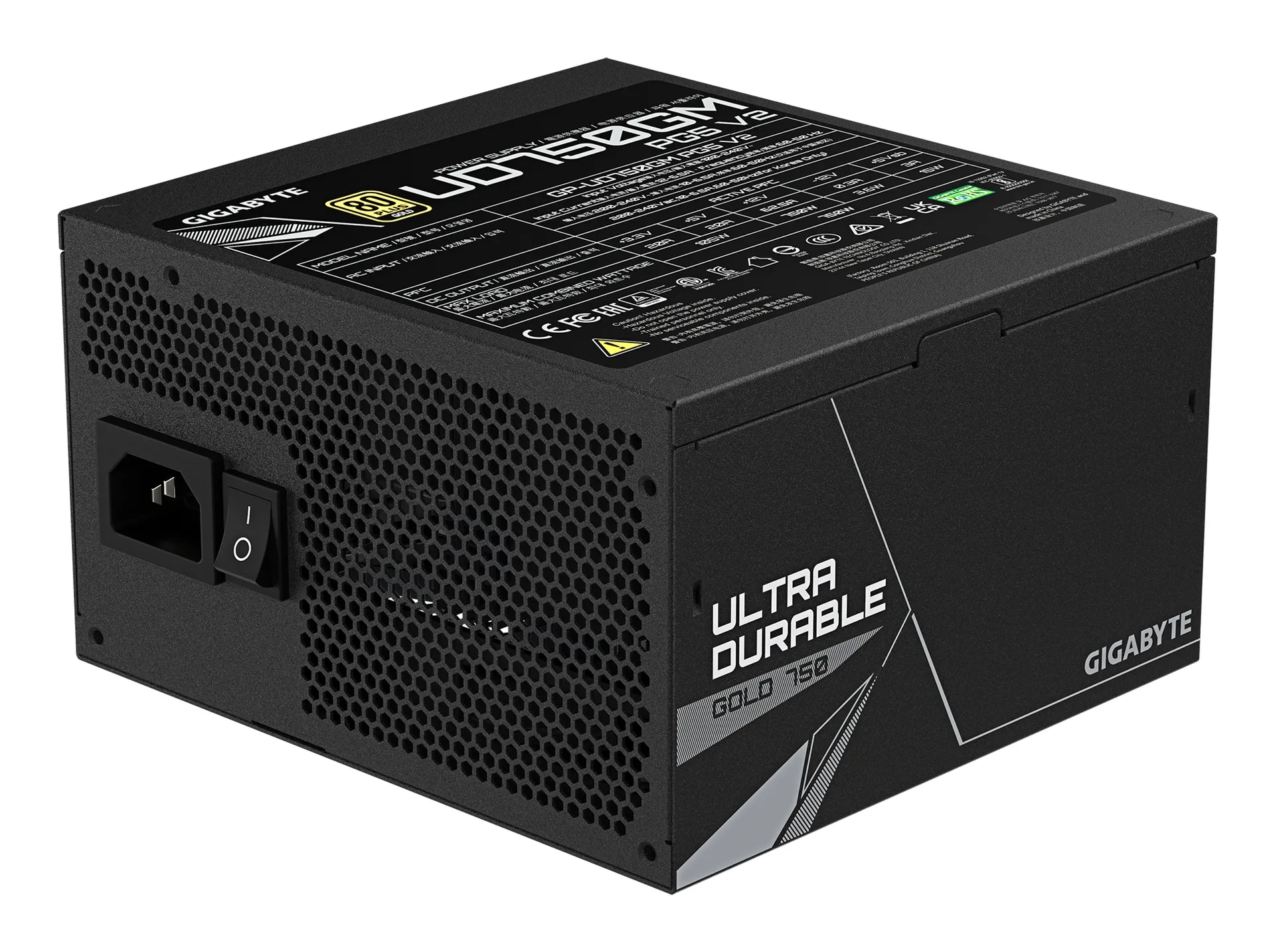 GIGABYTE UD750GM PG5 V2 Netzteil – PCIe Gen 5.1, 80 PLUS Gold, Vollmodulares Design, 120-mm-Lüfter, ATX 3.1-kompatibel, EU-Stecker – Bild 4