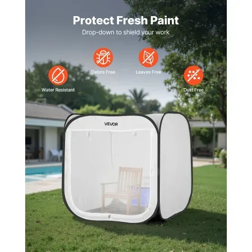 VEVOR tragbares Lackierkabinenzelt (72x72,5x5 cm Arbeitsbereich) Pop-Up-Sprühfarbenzelt für Sprühmalerei, wasserfeste Farbkabine für kleine Modelle Skulpturen Vasen Bilderrahmen Pop-Up-Design – Bild 4