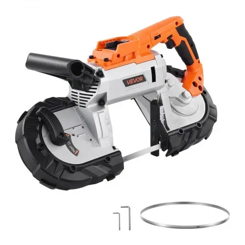 VEVOR 20V Akku Bandsäge, 127x115mm Schnitttiefe, Metallbandsäge, kabelloses & kompaktes Portaband, Aufhängehaken, 0–120 m/min variable Drehzahl, zum Schneiden von Metall, Holz (nur Werkzeug) – Bild 8