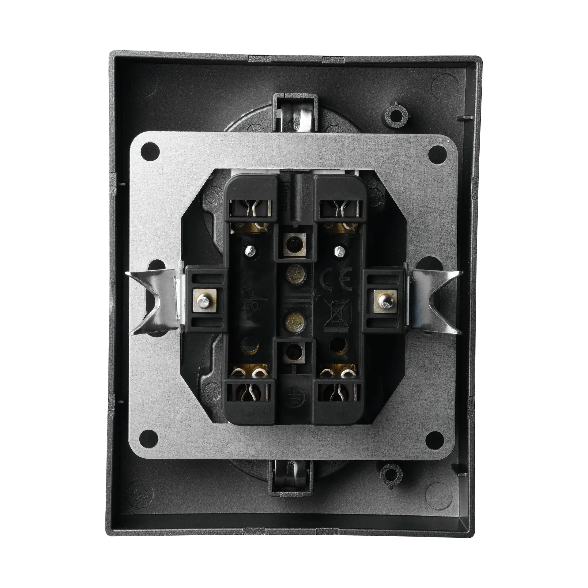 Schutzkontakt-Steckdose McPower ''Flair'' 2-fach, 250V~/16A, anthrazit – Bild 3