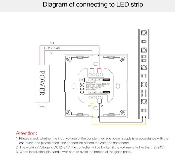 MiBoxer P1 LED Fernbedienung Smart Panel Controller(Brightness) – Bild 9