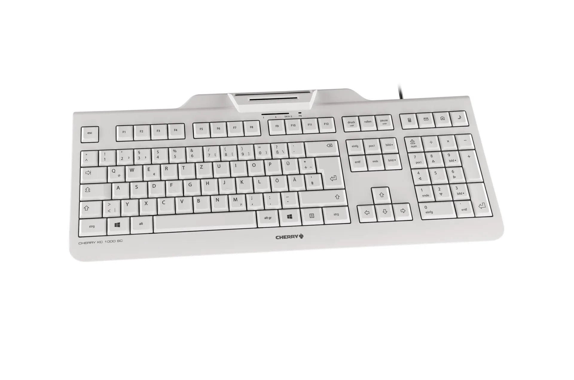 Contour Design KC 1000 SC Kabelgebundene Chipkarten Tastatur, Hell Grau, USB (QWERTZ - DE) – Bild 4