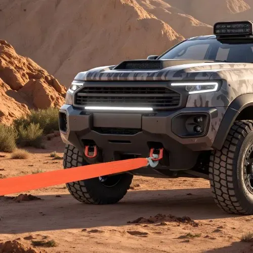 VEVOR Abschleppgurt für ATV mit Haken, 50,8 mm x 6,1 m, Abschleppseil, Bruchfestigkeit von 7700 kg, Bergungsseil mit Sicherheitshaken für LKW und Fahrzeuge, Abschleppzubehör für Pannenhilfe – Bild 7