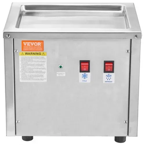 VEVOR Maschine für frittierte Eisrollen, 28 x 24 x 2 cm Pfanne zum Frittieren von Eis, Eismaschine mit Kompressor und 2 Schabern, zur Herstellung von Eis, Gefrorenem Joghurt und Eisrollen – Bild 8